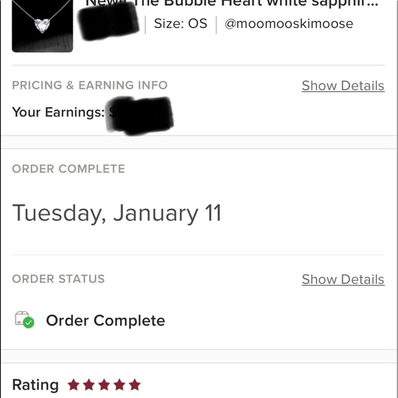 The Bubble Heart white sapphire ❤️ 925 Pendant necklace - Picture 3 of 12